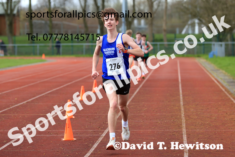 Mens Under-17s Young Athletes 5k, 2026 Northern Mens 12 and Womens 6 Stage Road Relays and Young Athletes 5k, Sheepmount Stadium, Carlisle. Photo: David T. Hewitson/Sports for All Pics